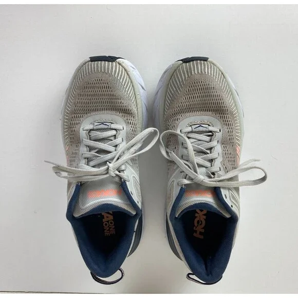 Hoka Bondi 7 Womens Running Shoes Size 6.5 M Tan Sneakers Tennis Shoes Cushioned - Picture 3 of 11